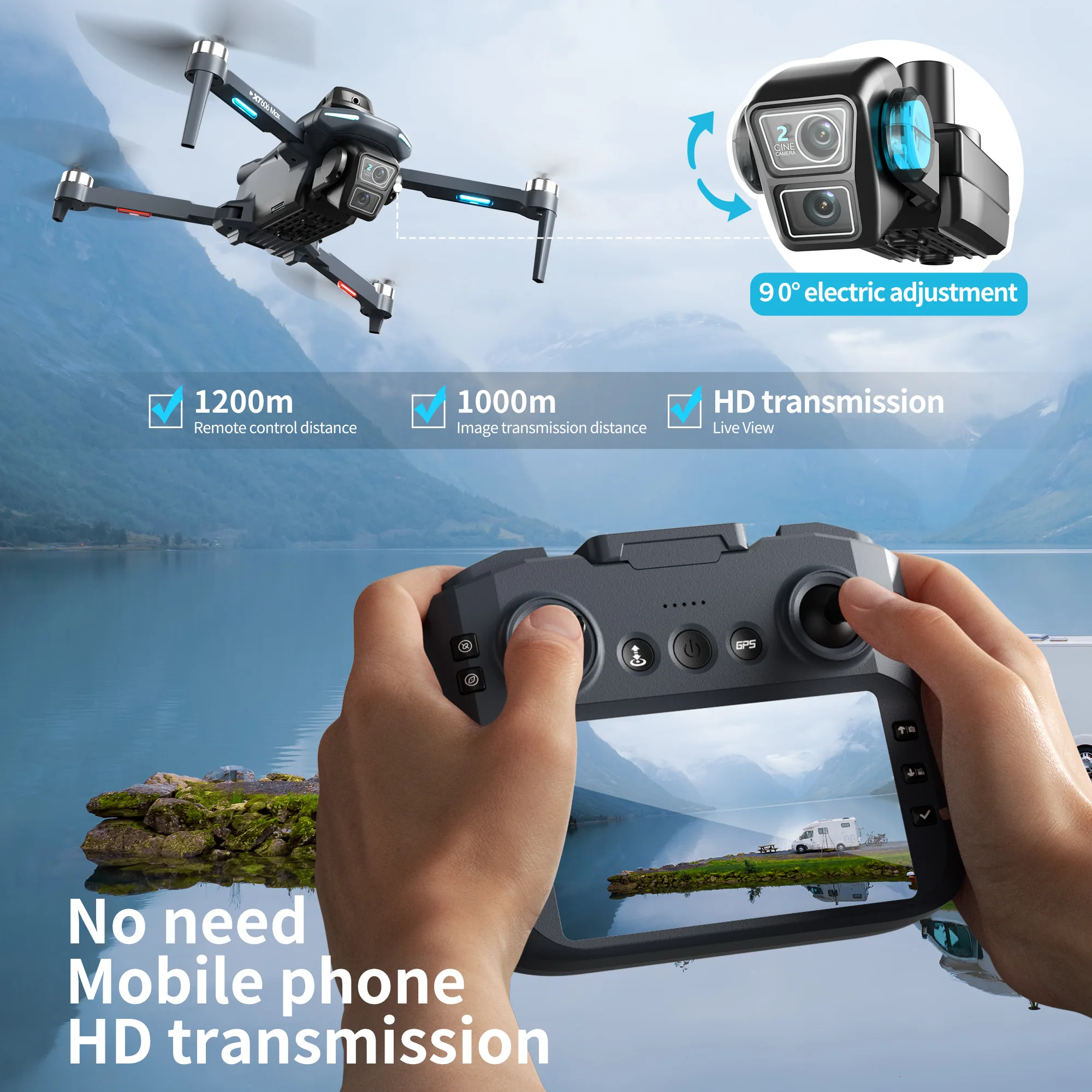 Original XT606 MAX GPS Drone 4 - Drone Kit With Camera recension och pris